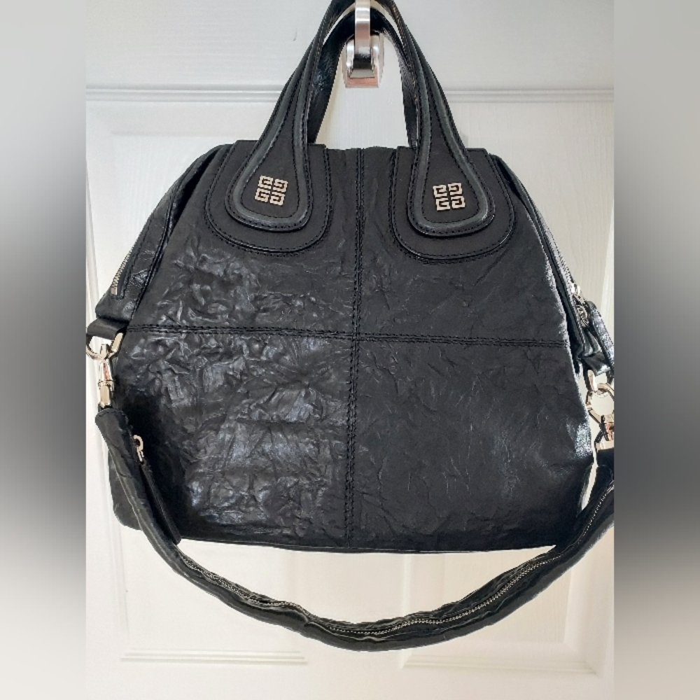 Givenchy Black Crinkled  Women's Handbag